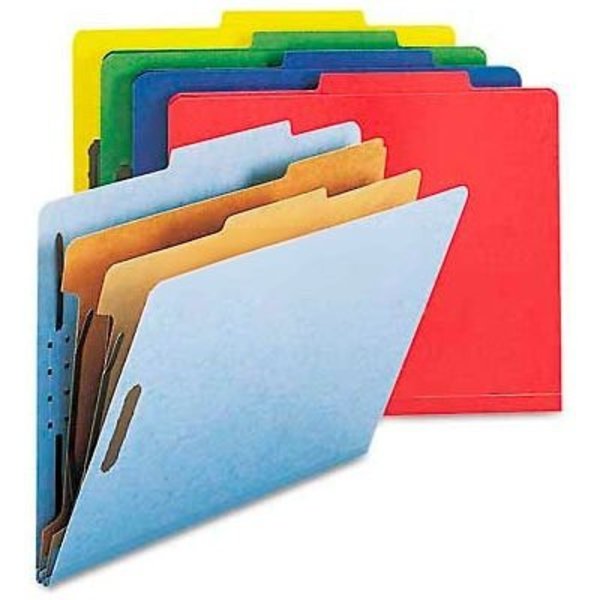 Smead Smead Pressboard Classification Folders, Letter, Six-Section, Assorted, 10/Box 14025
